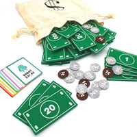 Good Ground felt play money set with dollar bills, coins, flashcards and wallet