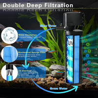 TARARIUM Aquarium Filter U-V for 20-75 Gallon - Extra Large-(for 100-500 Gallon) - image 3