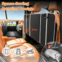 IJVAE Dog Seat Cover for Back Seat - Upgraded Black / For Car/SUV/Small Truck - image 3