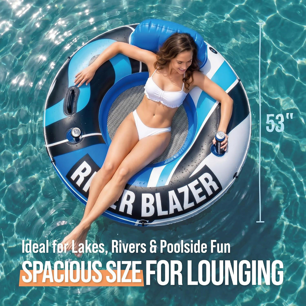 Sunlite Sports Inflatable River Tube Float - River Blazer XL - image 2