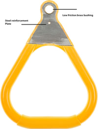 Safe Kidz 18-inch trapeze swing bar with rings and 48-inch heavy duty chain in green - view 3