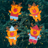 VKPI 4 Butterflies Foam Art Crafts Gift Kit - Reindeers - image 4