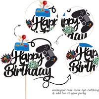 ZHUOWEISM 36 video game cupcake toppers with game controller designs - view 7