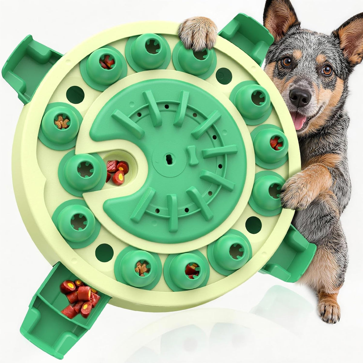 Large 3-Level Dog Puzzle Toy - Green