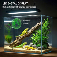 Reptile Thermometer and Humidity Gauge, Digital Display - Black - 2 Pack - image 3