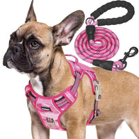 Beebiepet Tactical No Pull Dog Harness with Leash - Pink Camo / Small