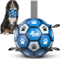 QDAN Dog Balls, Herding Balls for Dogs - Blue Gray / Extra Large Size 5 (9 Inch)