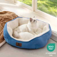 Small Dog Bed for Small Dogs, Cat Beds for Indoor Cats - Medium (Pack of 1) / Light Blue - image 4