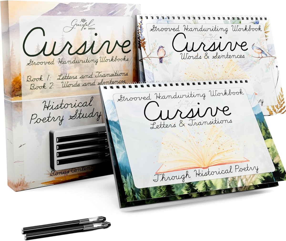 Graceful By Design Grooved Cursive Handwriting Workbook for Kids Ages