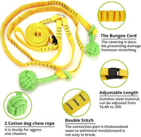 Dog Hanging Bungee Tug Toy: Interactive Tether Tug-of-War for Pitbull - X-Large-Yellow-for 2 Dogs - image 3