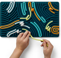 Pushpeel Sensory Activity Board: Silicone Fidget Toy for - Spruce / XL Board