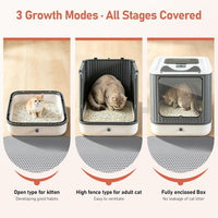 LCZLBRRD Covered Cat Litter Box with Lid for Kitten to Medium - image 3