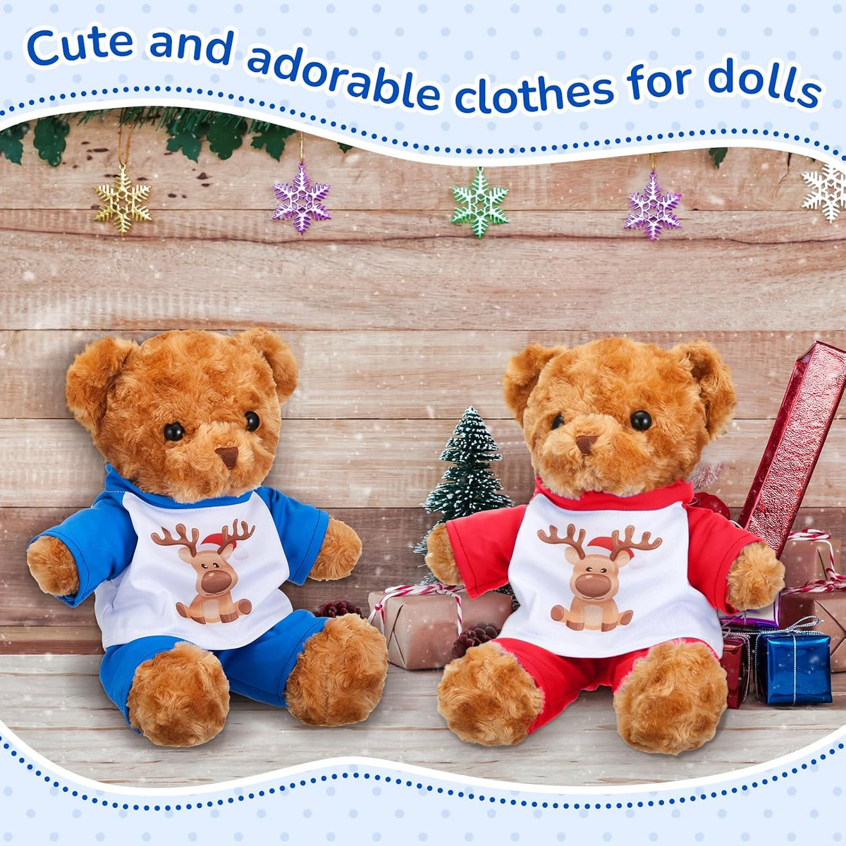 Civaner 2 Pack Bear Clothes Stuffed Animal Outfit Pajamas - Deer Style - image 4