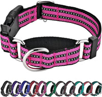 Martingale Collar for Dogs, Reflective Escape Proof, M - Pink / X-Small