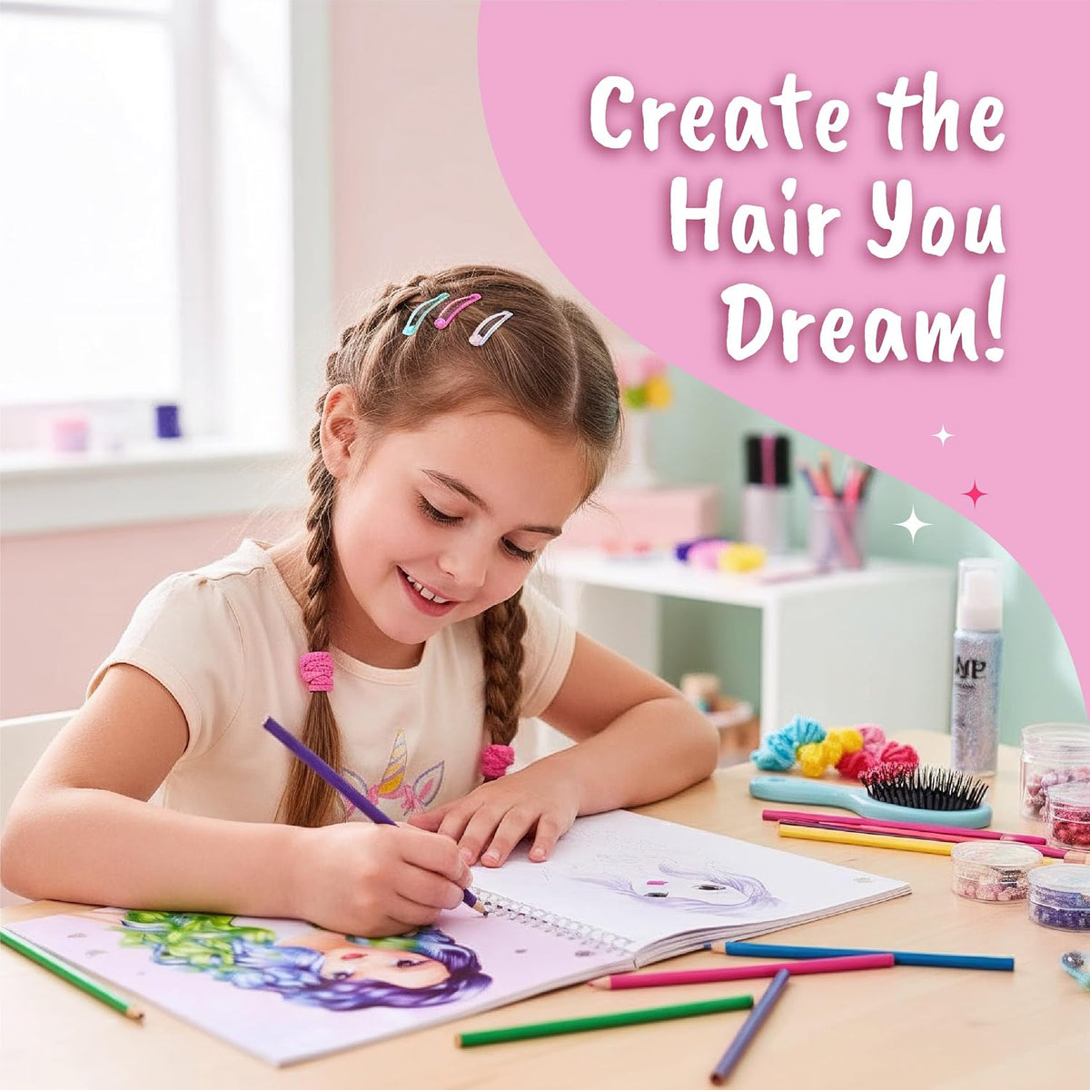 BSCOOL Nail Art Book for kids Stickers and Design Guides. - Multipack - Create Hairstyle and Nail Studio - image 4