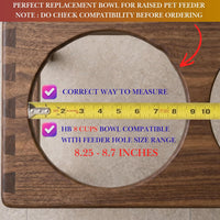 Pet Feeder Stainless Steel Dog Bowls Replacement 8" Diameter 2-Pack – Essentials for Dogs - 8 cup (Standard) / Double Pack - image 2