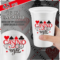 Norme 48 Pcs Checkered Flag Plastic Cups - Casino Night - image 3