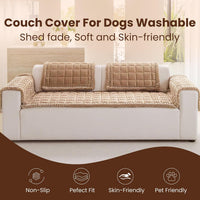 Couch Cover for Dogs Washable - Camel / 27.6" x 59" - image 2