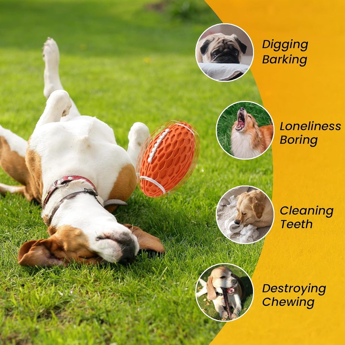 Puppy Toy, Interactive Squeaky Dog Ball Toys for Small Dogs – Essentials for Dogs - Orange / Small - image 4