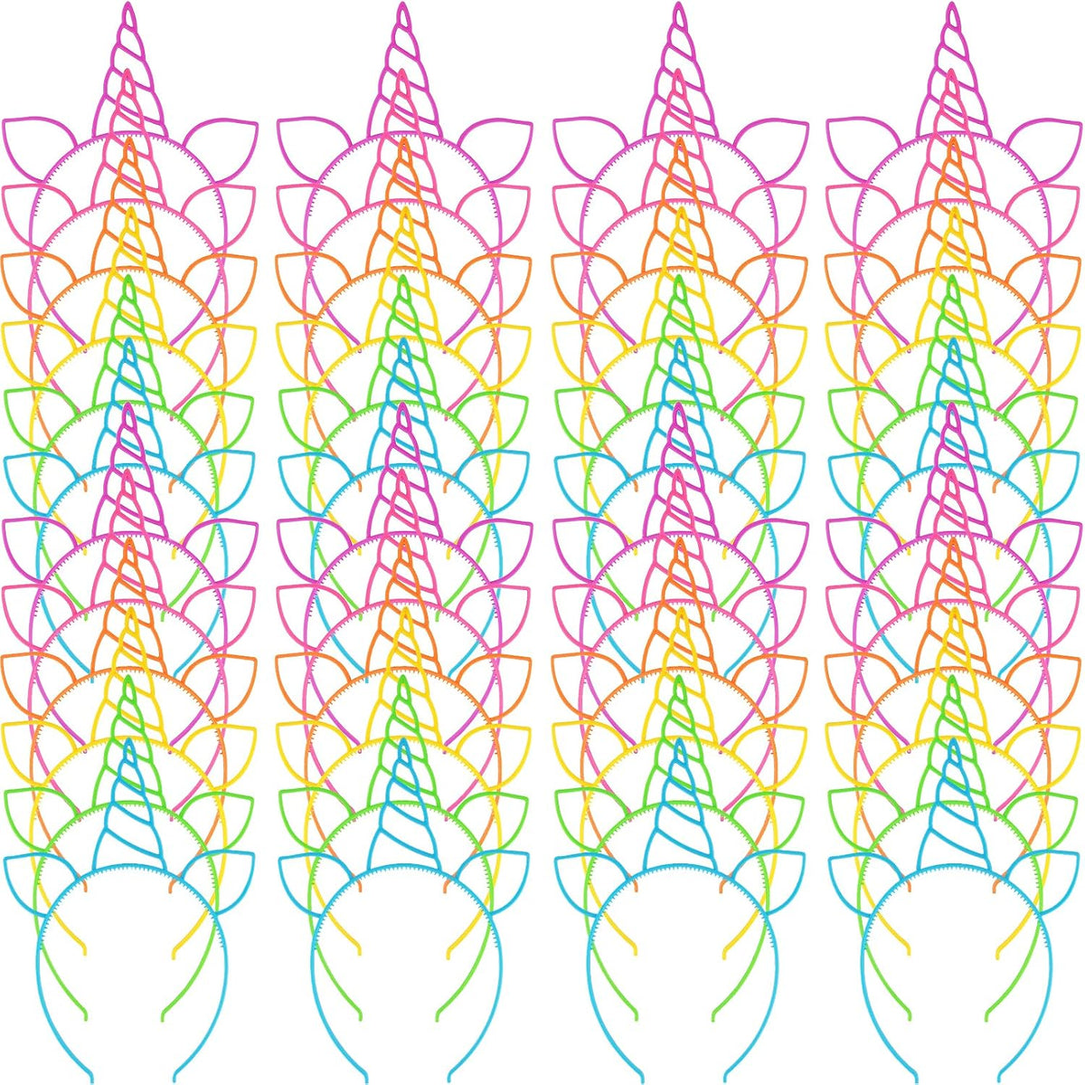 Zddaoole 24 Pcs Unicorn Headbands Unicorn Birthday Party Favors - 48 Pcs