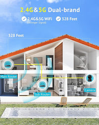 Hugolog 3K 5MP Indoor Pan/Tilt Security Camera with Auto-Focus,2.4 GHZ/5 GHZ,Ideal for Baby Monitor/Pet Camera,Starlight Color Night Vision,Human/Pet AI,Two-Way Audio,US Cloud,Compatible with Alexa