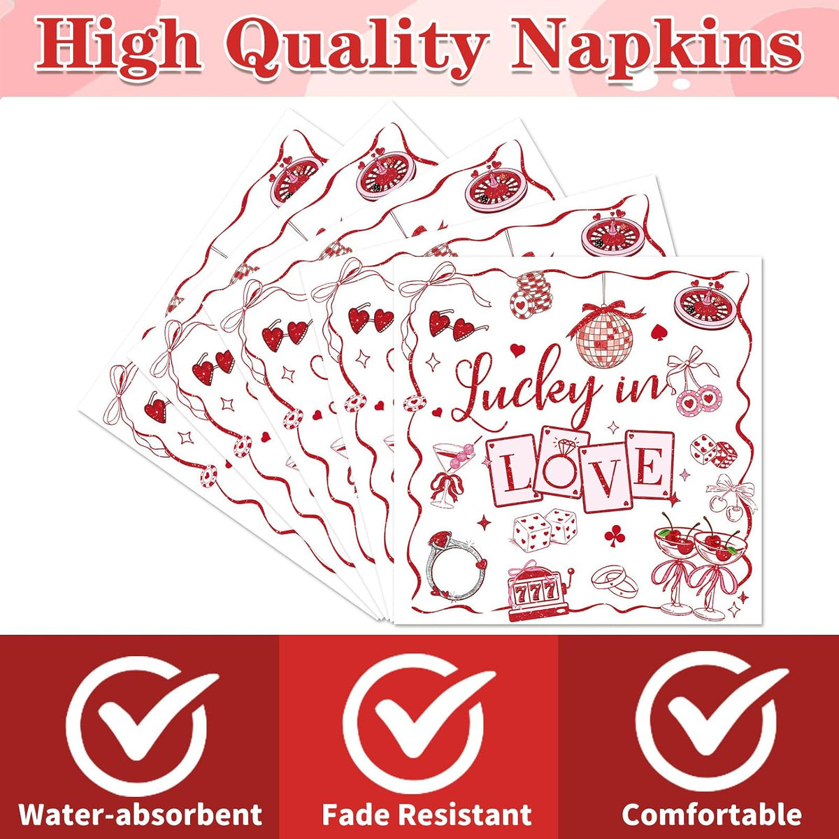 Yoyuspy 50 pink pumpkin baby shower napkins in gingham and polka dot prints - view 23