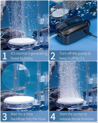 Pawfly Aquarium Air Stone Disc Tiny Micro Bubble Diffuser Release - 2.4 in - image 3
