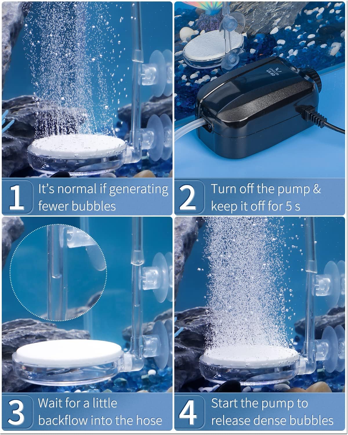 Pawfly Aquarium Air Stone Disc Tiny Micro Bubble Diffuser Release - 2.4 in - image 3