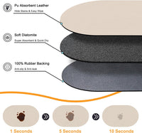 Cat Food Mat Small, 20''x12'' Absorbent Cat Feeding Mat - 24''x16'' / Beige - image 2