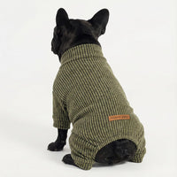Fitwarm Turtleneck Raglan Dog Pajamas - Large / Olive Green - image 2
