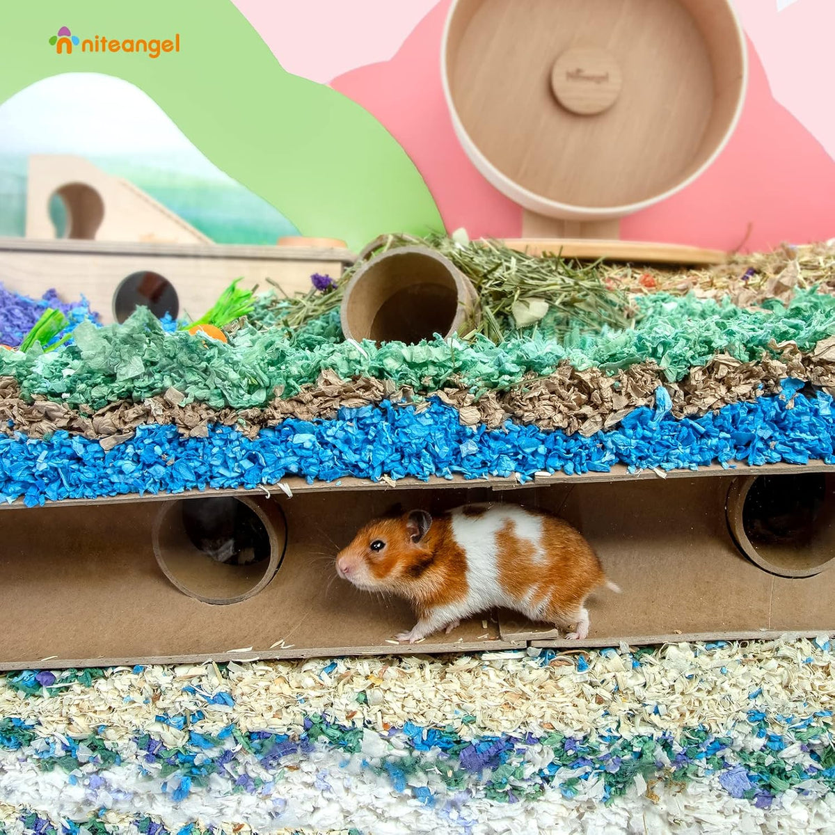 Niteangel Creative & Composable Hamster Tunnel: Edible Water Hyacinth - Half Tunnel Set - image 3
