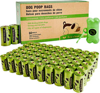 ECO-CLEAN Dog Poop Bags, 60 Rolls / 900 Count Dog Waste Bags with Dispenser and Leash Clip