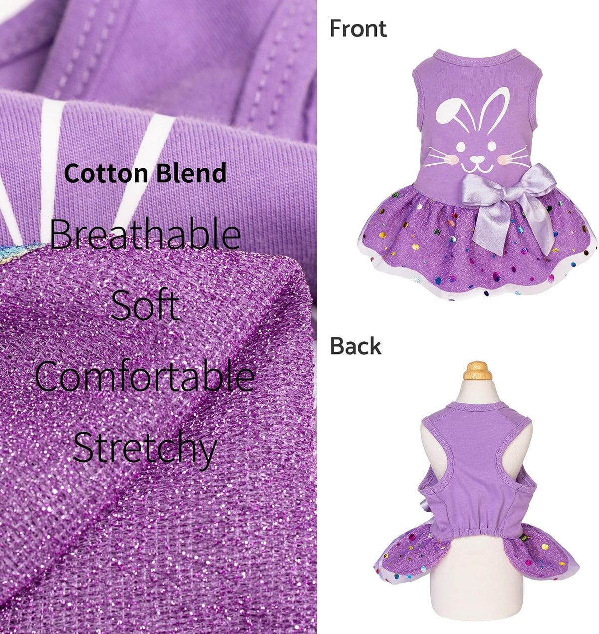 Fitwarm Halloween Skeleton Dog Dress - XX-Small / Bunny - image 3