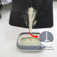 Silicone Cat Litter Mat, Scratch-Resistant Litter Trapping Mat, Waterproof & Non-Slip Litter Box Mat, Highly Effective for Collecting Litter, Easy to Clean for Indoor Use