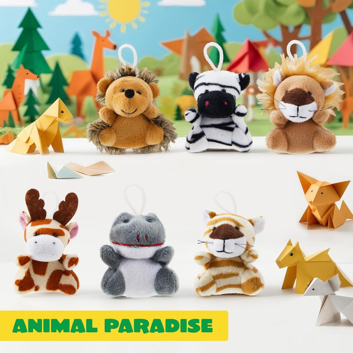 JOYIN 24 Pack Mini Animal Plush Toy Assortment - Safari Animals - image 2