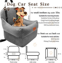 Dog Booster Car Seat for Small/Medium Dogs up to 30 lbs - grey - image 3