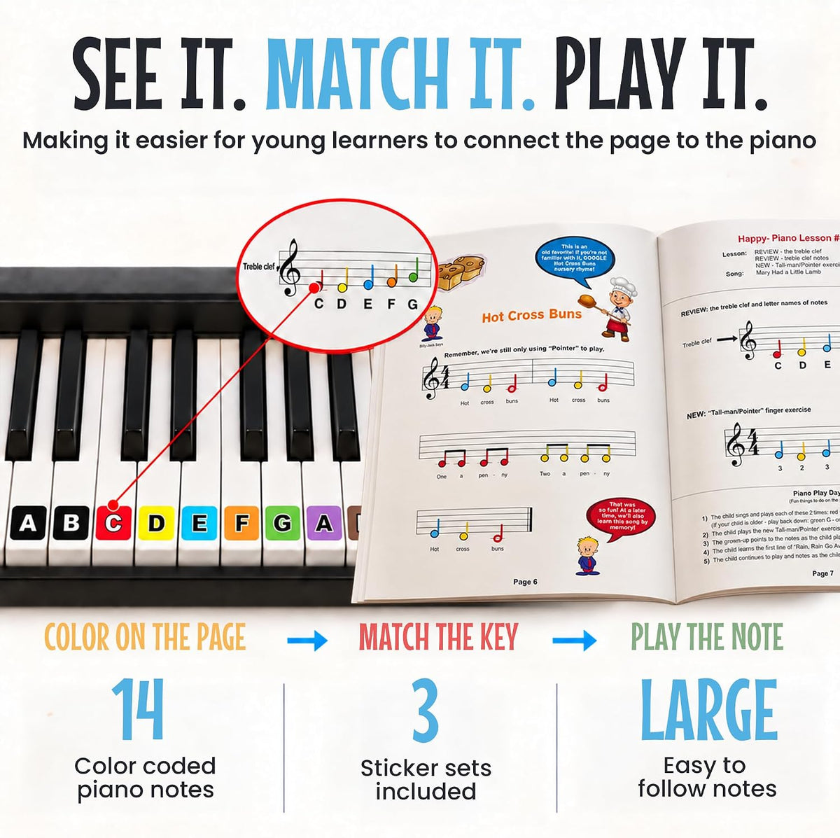 The Happy Piano Toddler Piano Book 1 Kit for Kids Ages 3-5 - Book 1 - image 3