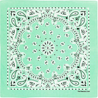 Premium Soft Cotton Bandanas Pack for Men and Women Paisley 22 x 22 - Pack of 10 Turquoise - image 4