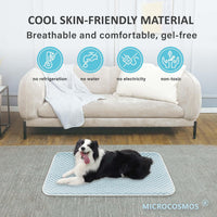 MICROCOSMOS Dog Sleeping Pad & Pet Cooling Mat - 40" x 28" / BlueWhite - image 2