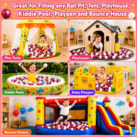 GUESVOT ball pit balls, 100 crush proof plastic balls with reusable storage bag - view 24