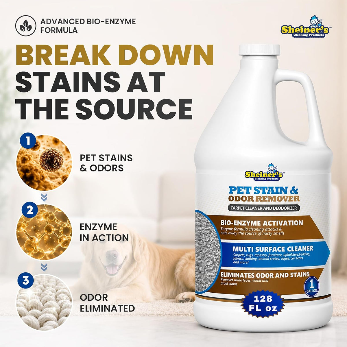 Sheiner's Pet Urine Enzyme Cleaner & Pet Stain & Odor Remover - image 2