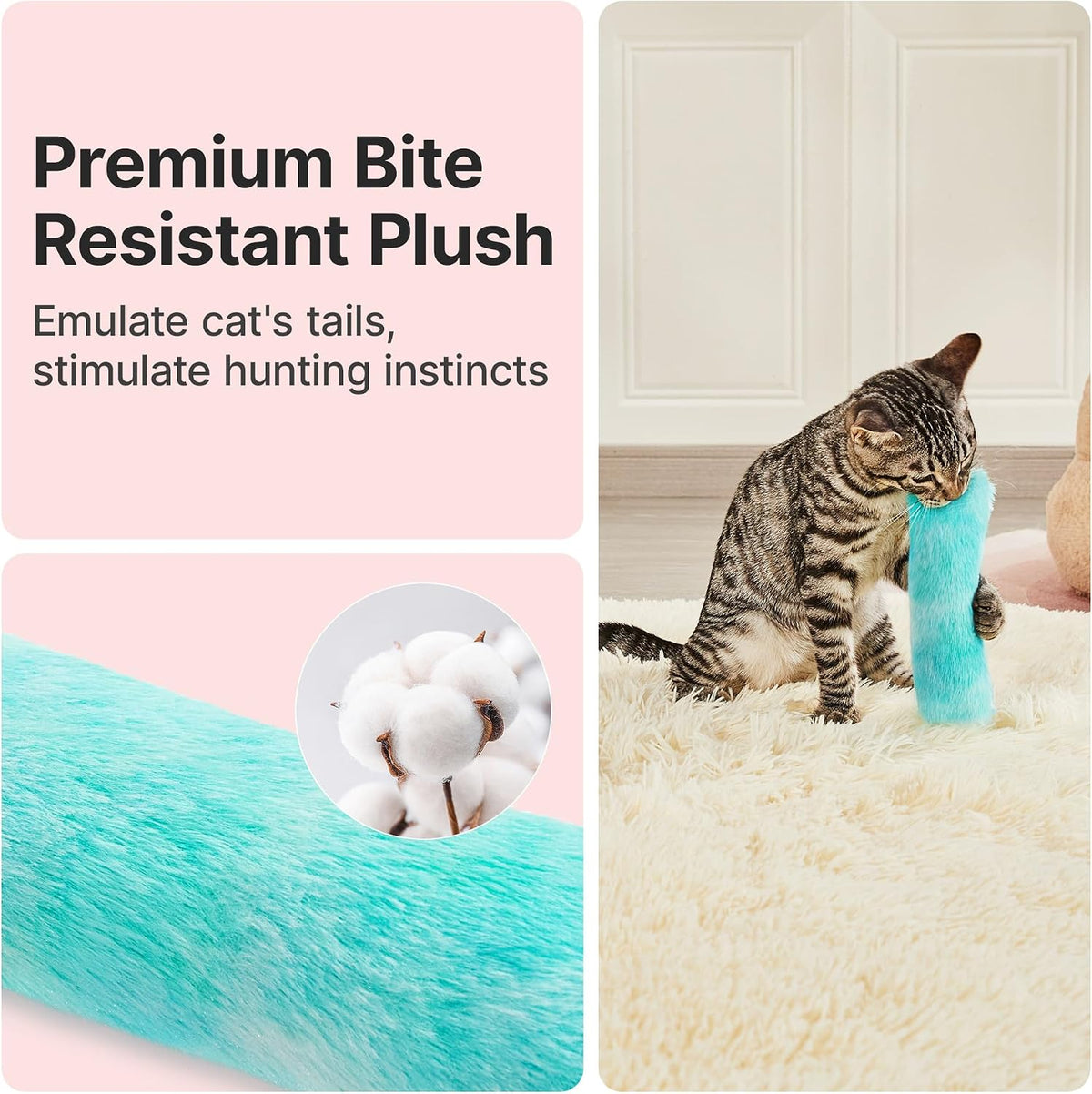 Potaroma Cat Toys Pillows, Catnip Inside, Indoor Interactive Fun - Pastel Colors - image 4