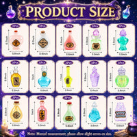 Furjane 45 miniature magic potion bottles with vintage labels for a dollhouse - view 35