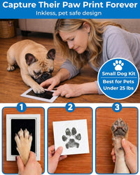 Black Dog Urn for Ashes 4 Customizable Displays Ink Paw Print Kit – Essentials for Dogs - Black Small - image 4