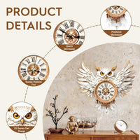 Halloween 3D Puzzles for Adults Halloween Puzzle Clock Adult Craft – Fun for Kids & Family - Snowy Owl Clock - image 3