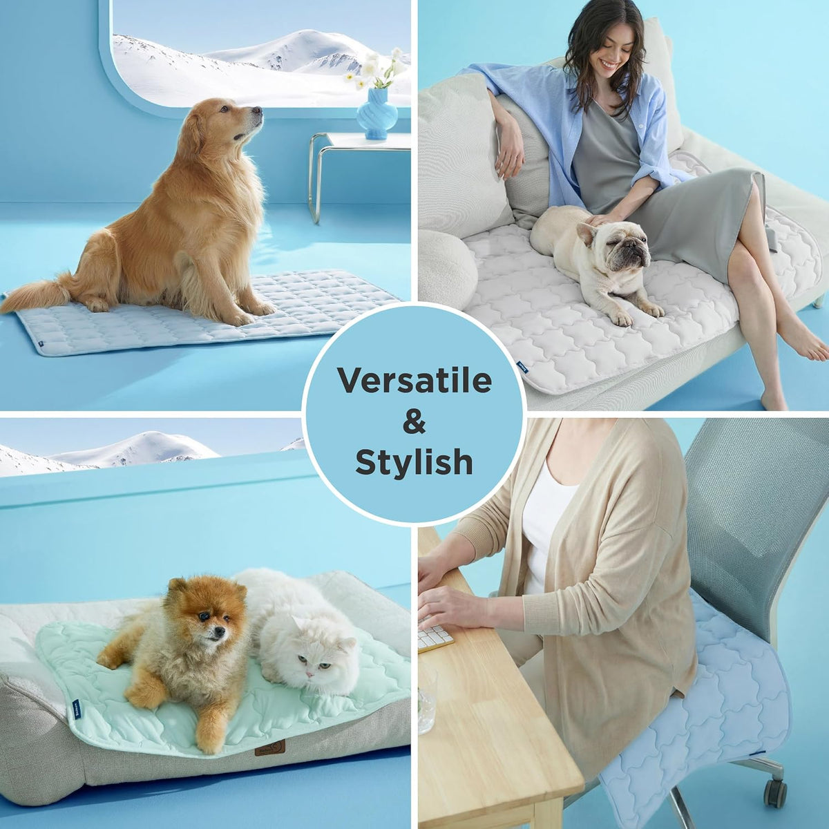 Bedsure ArcticMax Cooling Mat for Large Dogs - Baby Blue / 24"L x 18"W - image 2