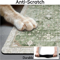 Pet Food Mats for Floor, Absorbent Dog Mat for Food and Water Dispenser Mat, Dog Food Mat Quick Dry - Green / 32"L x 24"W - image 2