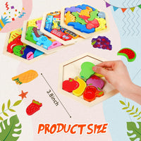Jerify 5 pack wooden tangram puzzle for kids with colorful geometric blocks - view 6