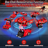 Spider Remote Control Car with Police Light - Red - image 2