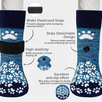 Anti Slip Dog Socks to Prevent Licking Paws - Small (4 Count) / Blue - image 2